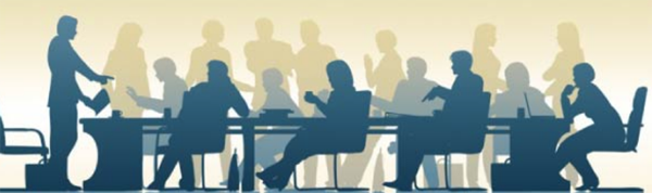 [PIC] Silhouette image of Individuals at a Board Meeting