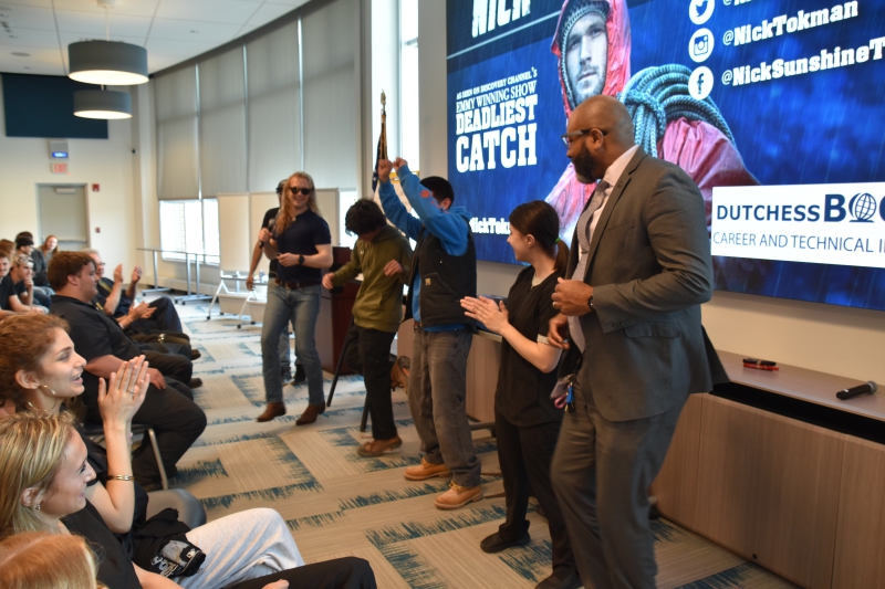 CTI Principal Jason Lloyd and students join Nick Tokman for a dance party.