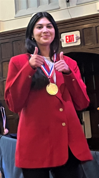 Jasmine Sanchez took second place in Cosmetology Senior.